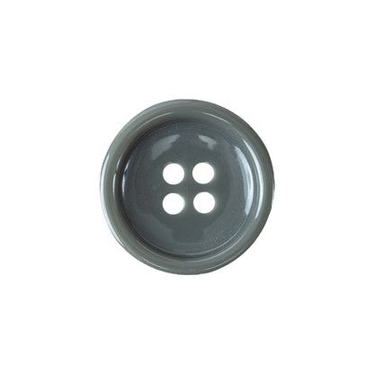 Fresh Cement Gray Shallow Plate with Pronounced Rim 4-Hole Plastic Button - 32L/20mm