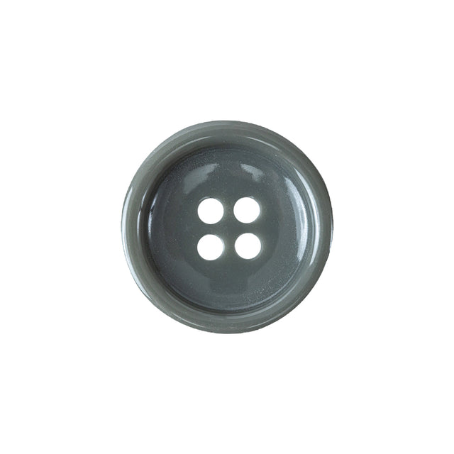 Fresh Cement Gray Shallow Plate with Pronounced Rim 4-Hole Plastic Button - 32L/20mm