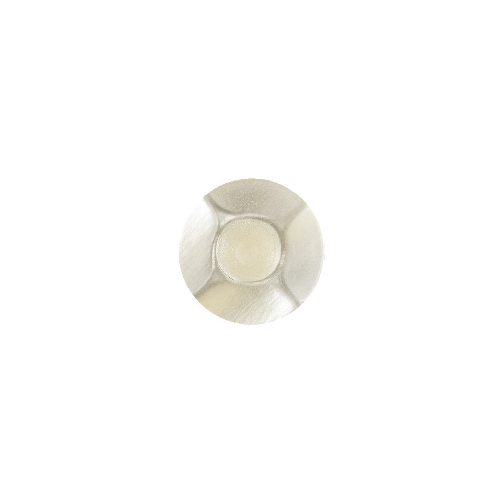 Translucent Ivory Floral Shank Back Plastic Button - 18L/11.5mm