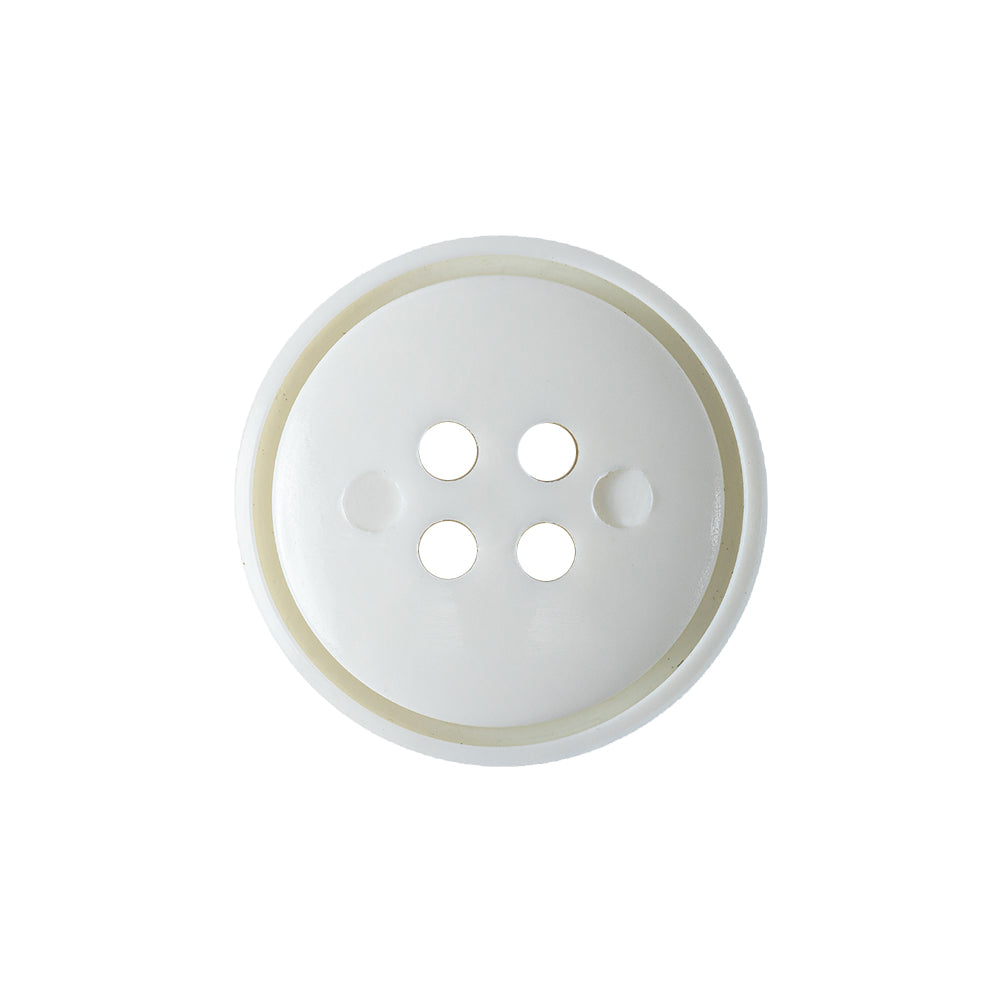 Milky Way White 4-Hole Plastic Button - 36L/23mm Detail