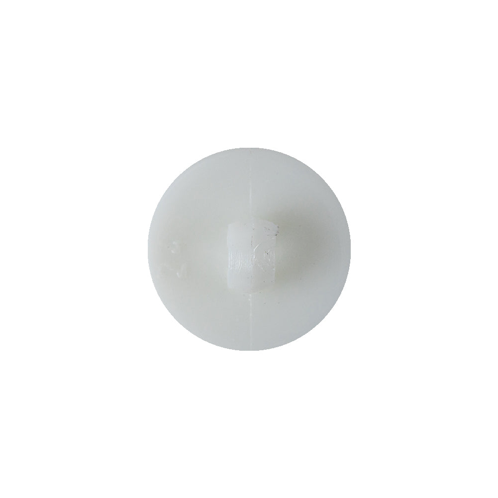 White Floral Embossed Shank Back Plastic Button - 25L/16mm Detail