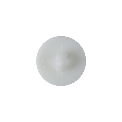 White Floral Embossed Shank Back Plastic Button - 25L/16mm Detail