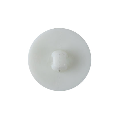 White Floral Embossed Shank Back Plastic Button - 36L/23mm Detail