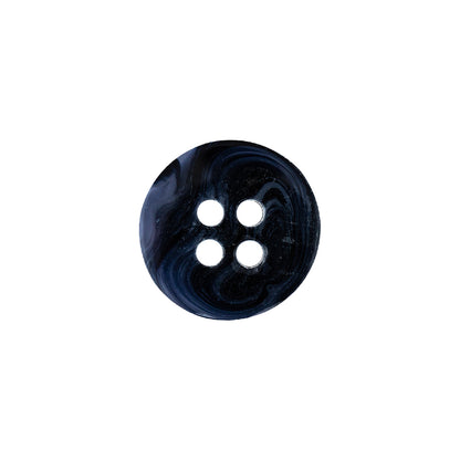 Blueberry and Black Swirl 4-Hole Low Convex 24L/15mm