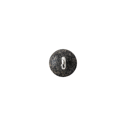 Italian Glow, White and Black Speckled Iridescent Shank Back Button - 14L/9mm Detail