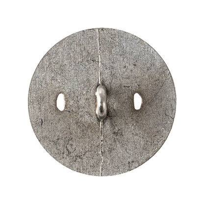 Italian Silver Faux Rope Textured Shank Back Metal Button - 44L/28mm Detail