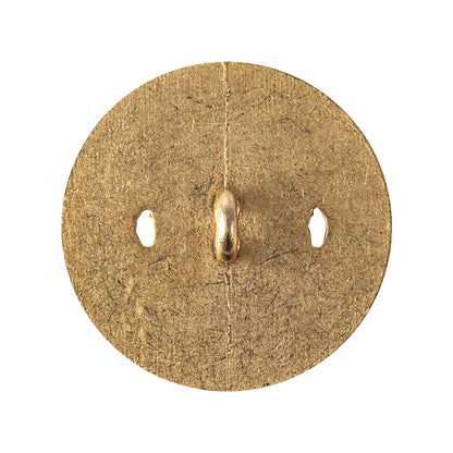 Italian Gold Faux Rope Textured Shank Back Metal Button - 44L/28mm Detail