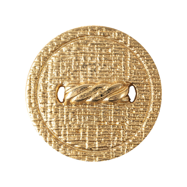 template--26688905969737__main-Italian Gold Faux Rope Textured Shank Back Metal Button - 44L/28mm