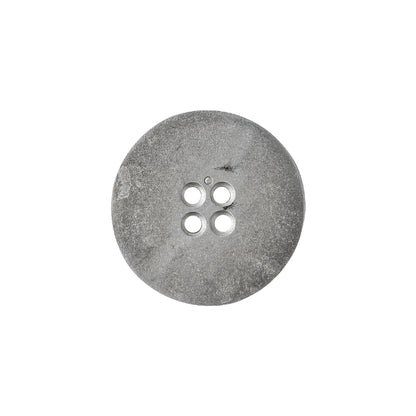 Italian Silver 4-Hole Metal Button with Slim Piecrust Rim - 32L/20mm Detail