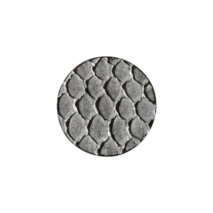 Italian Silver Scales Shank Back Metal Button - 32L/20mm