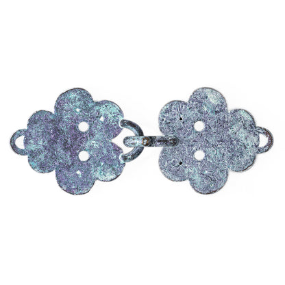 Italian Hocus Pocus and Green Copper Clasp Closure - 0.8125" x 2" Detail