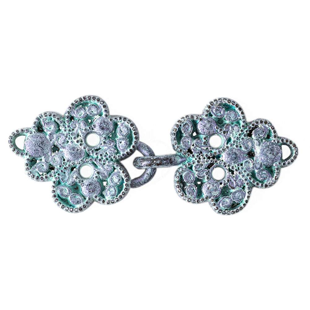 Italian Hocus Pocus and Green Copper Clasp Closure - 0.8125" x 2"