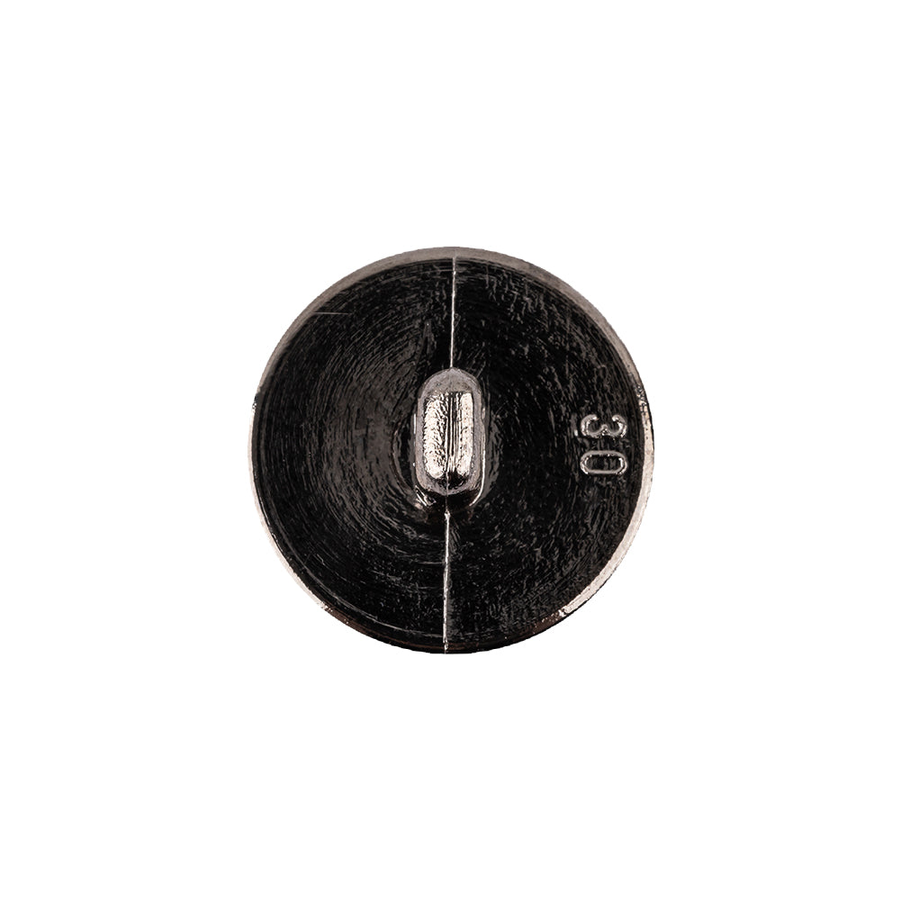 Italian Gunmetal Fancy Faceted Shank Back Plastic Button - 30L/19mm Detail