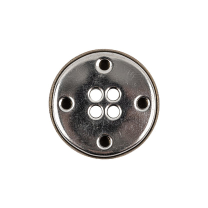 Italian Silver 4-Hole Metal Coat Button - 36L/23mm Detail