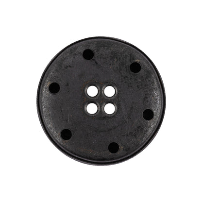 Italian Pewter 4-Hole Metal Coat Button - 40L/25.5mm Detail