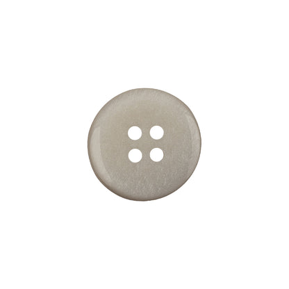 Italian Silver Birch Hologram and Beige Iridescent Rolled Rim 4-Hole Plastic Button - 24L/15mm Detail