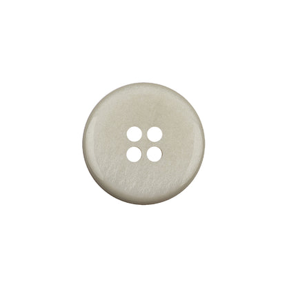 Italian Silver Birch Hologram and Beige Iridescent Rolled Rim 4-Hole Plastic Button - 28L/18mm Detail