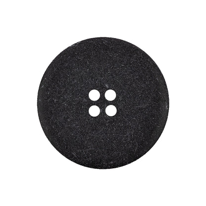 Italian Light Blue Iridescent Rolled Rim 4-Hole Plastic Button - 40L/25.5mm Detail