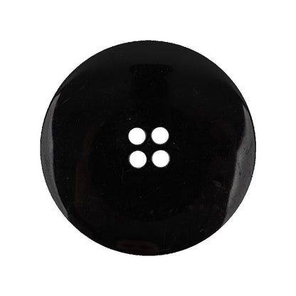 Italian Dark Gray Mist Iridescent Rolled Rim 4-Hole Plastic Button - 44L/28mm Detail