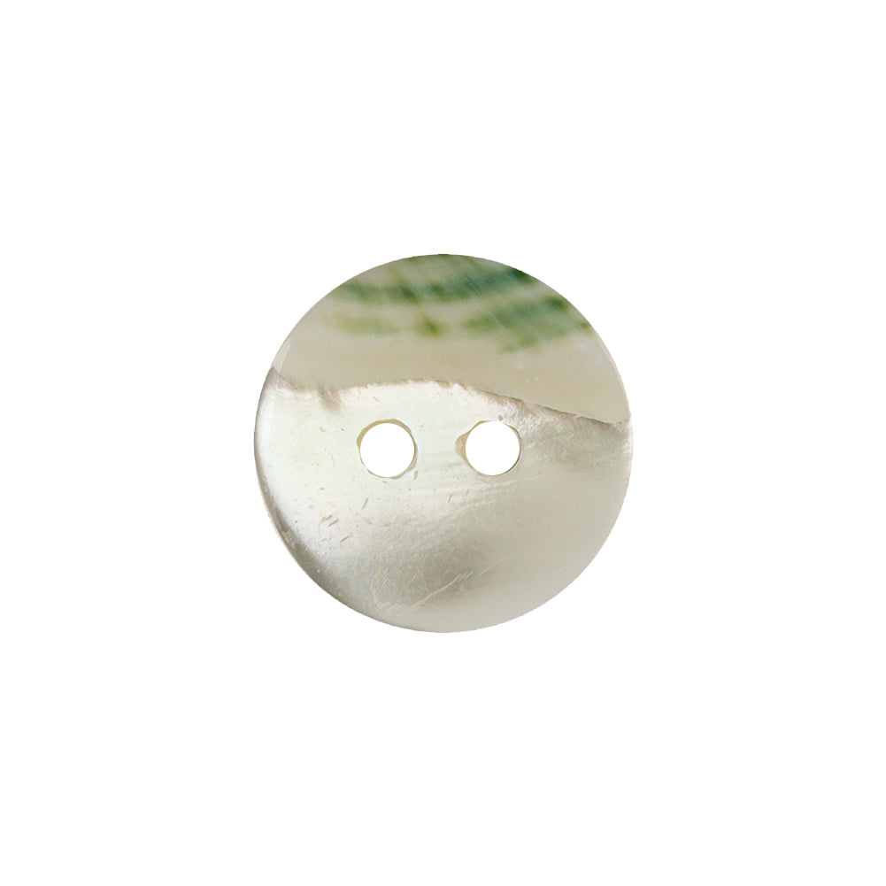 Imported Mother of Pearl 2-Hole Laser Cut Shell Button - 28L/18mm Detail