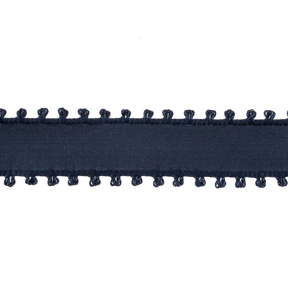 Navy Picot Edged Ribbon - 0.75" Detail