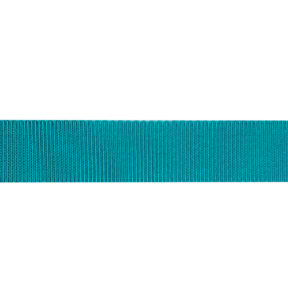 Turquoise Shiny Petersham Grosgrain Ribbon - 0.625" Detail