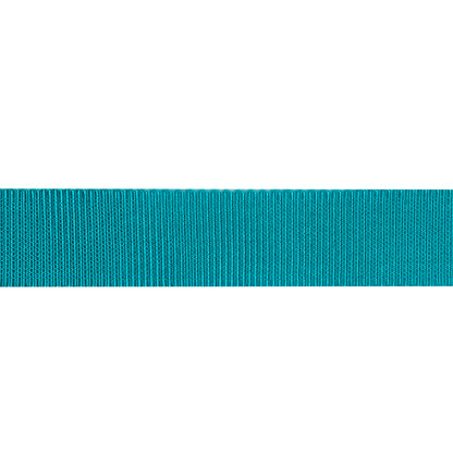 Turquoise Shiny Petersham Grosgrain Ribbon - 0.625" Detail