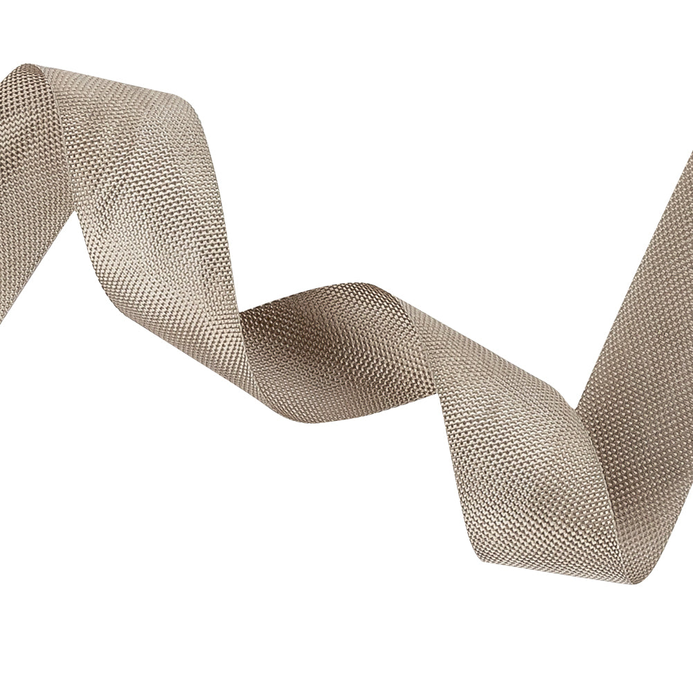 Stone Gray Woven Edge Rayon Seam Binding - 0.6" Detail