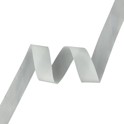 Translucent White Raw Edged Satin Bias Tape - 1.125"