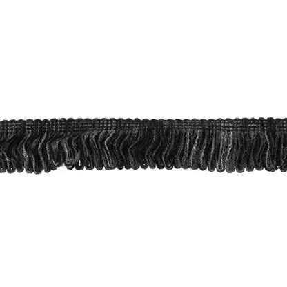 Black, Charcoal and Light Gray Fuzzy Acrylic Fringe Trimming - 1.5"