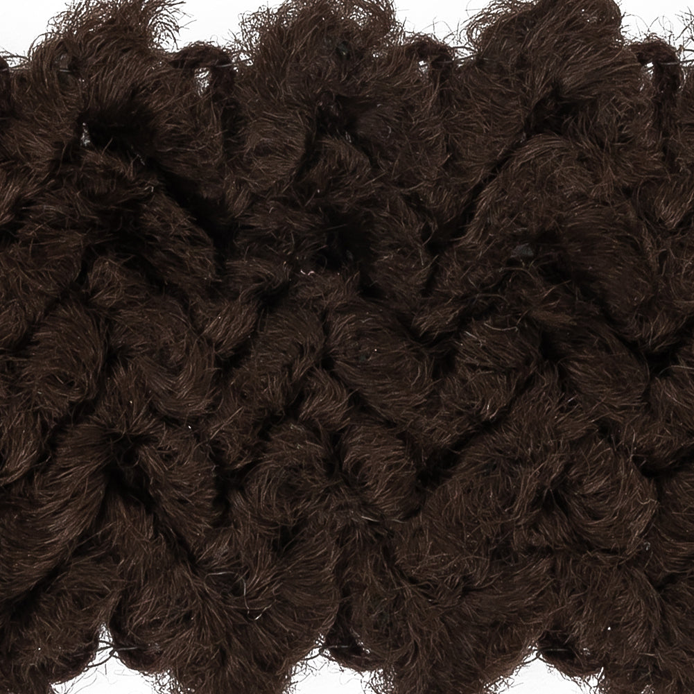 Brown Short Pile Fuzzy Trimming - 2" Detail