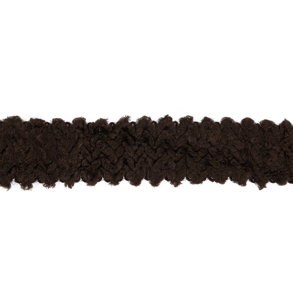 Brown Short Pile Fuzzy Trimming - 2"