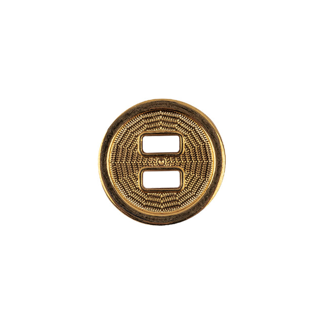 Italian Gold Spider Web Slated Metal Button - 24L/15mm