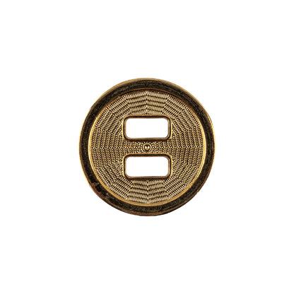 Italian Gold Spider Web Slated Metal Button - 32L/20mm