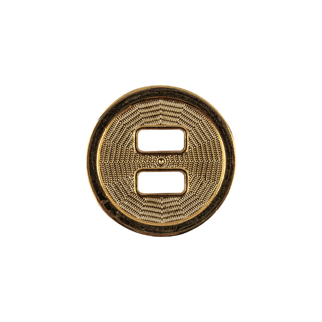 Italian Gold Spider Web Slated Metal Button - 32L/20mm