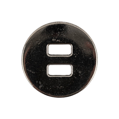 Italian Silver Spider Web Slated Metal Button - 40L/25.5mm Detail
