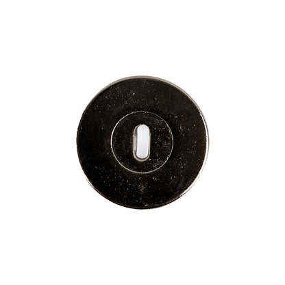Italian White and Silver Geometric Faceted Dome Shaped Shank Back Button - 32L/20mm Detail