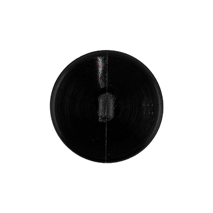 Italian Black Faceted Geometric Convex Shank Back Button - 36L/23mm Detail