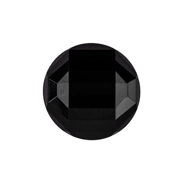 template--25130090922057__main-Italian Black Faceted Geometric Convex Shank Back Button - 36L/23mm