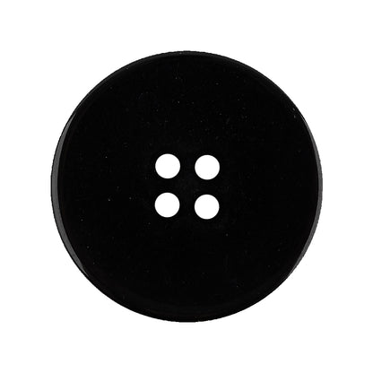 Italian Black Dome Shaped Dimensional 4-Hole Button - 44L/28mm Detail