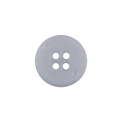 Italian White Casted 4-Hole Nylon Button - 28L/18mm Detail