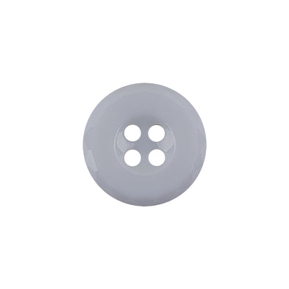 Italian White Casted 4-Hole Nylon Button - 28L/18mm