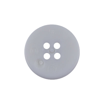 Italian White Casted 4-Hole Nylon Button - 36L/23mm Detail