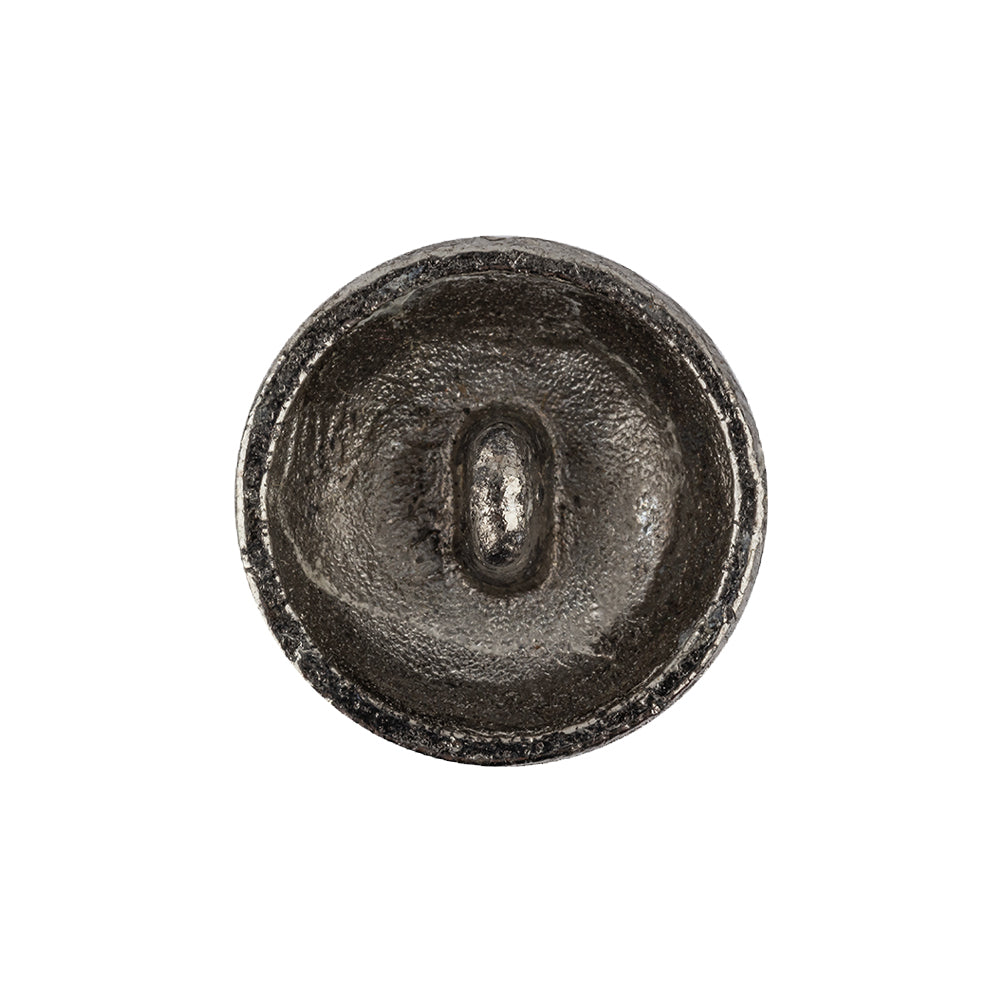 Italian Silver Cast Metal and Rhinestone Shank Back Button - 36L/23mm Detail