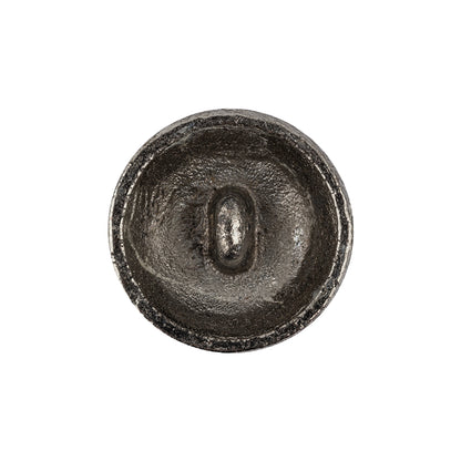 Italian Silver Cast Metal and Rhinestone Shank Back Button - 36L/23mm Detail