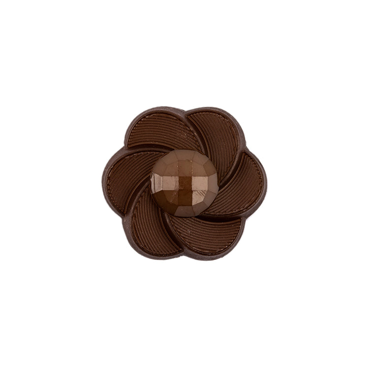 template--26688905969737__main-Italian Brown Floral and Geometric Shank Back Nylon Button - 32L/20mm