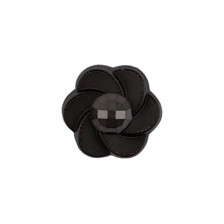 template--26688905969737__main-Italian Black Floral and Geometric Shank Back Nylon Button - 32L/20mm