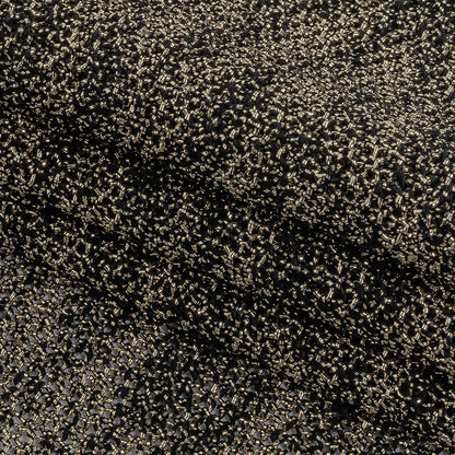 Faux Chainmail Knit - Heathered Black and Gold Folded