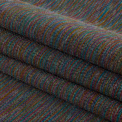 Polyester Lame - Metallic Rainbow on Black - Ellery Collection Folded