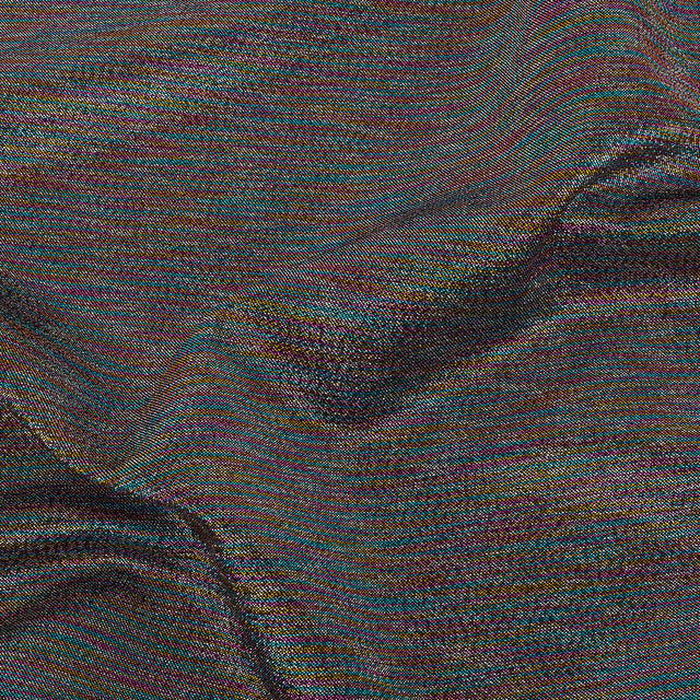 Polyester Lame - Metallic Rainbow on Black - Ellery Collection